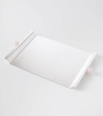 Embellished silver-plated decorative tray | Natalia Criado