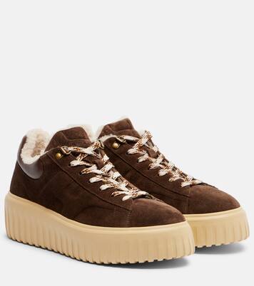 H-Stripes suede platform sneakers | Hogan