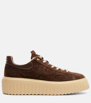H-Stripes suede platform sneakers | Hogan