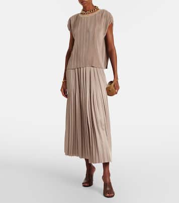 Cedre 플리세 새틴 탑 | Joseph