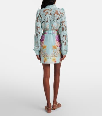 Robe en lin et soie à ornements | Camilla