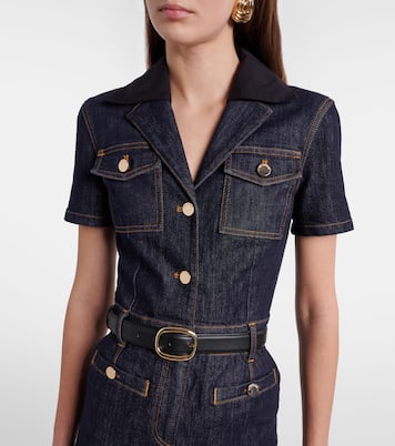 Robe midi en jean | Self-Portrait