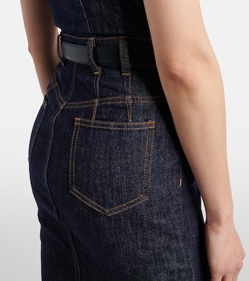 Midikleid aus Denim | Self-Portrait