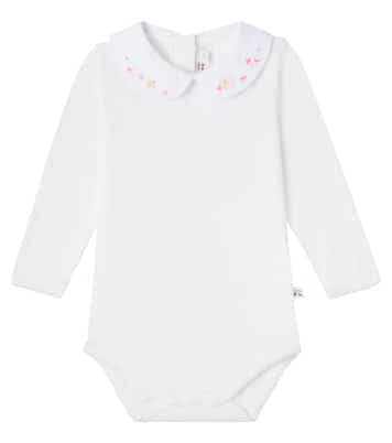 Baby Cygne embroidered cotton bodysuit | Bonpoint