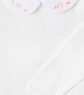Baby Cygne embroidered cotton bodysuit | Bonpoint