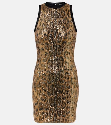 Bedrucktes Minikleid mit Pailletten | Roberto Cavalli