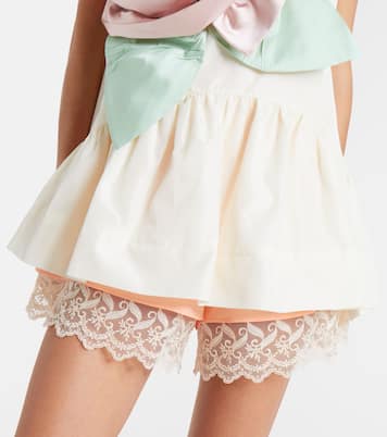 Rosette floral-appliqué taffeta top | Simone Rocha