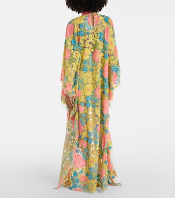 Graham floral sequined asymmetric kaftan | Taller Marmo