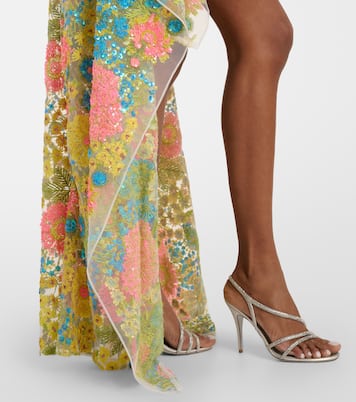 Graham floral sequined asymmetric kaftan | Taller Marmo