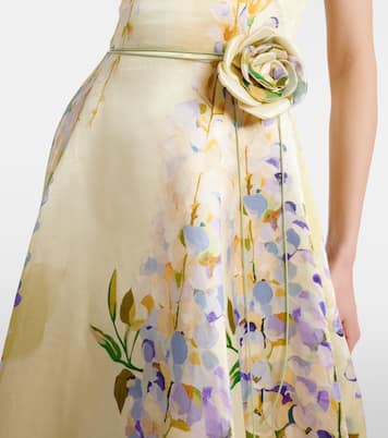 Mariela linen and silk cocktail dress | Leo Lin