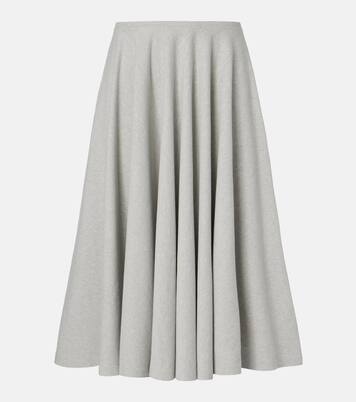 Cotton-blend midi skirt | Norma Kamali