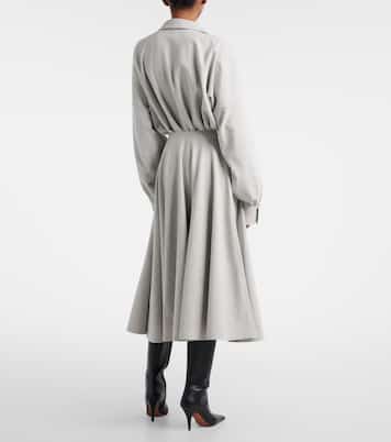 Cotton-blend midi skirt | Norma Kamali