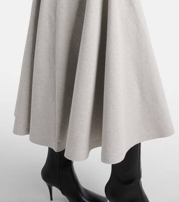 Cotton-blend midi skirt | Norma Kamali