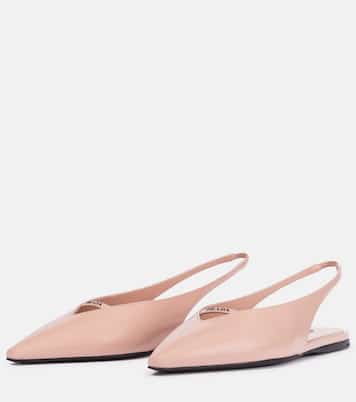 Leather slingback flats | Prada