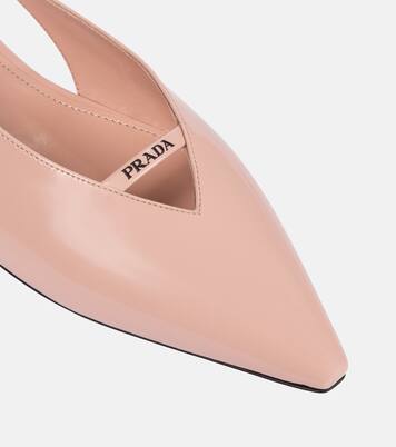 Leather slingback flats | Prada