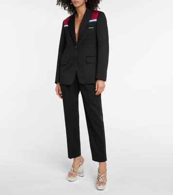Blazer en coton mélangé | Miu Miu