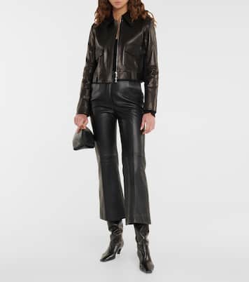 Giacca cropped Cordelia in pelle | Khaite