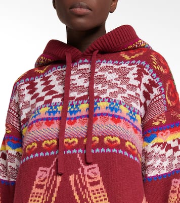 Intarsia wool-blend hoodie dress | Stella McCartney