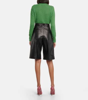 High-rise leather culottes | Dries Van Noten
