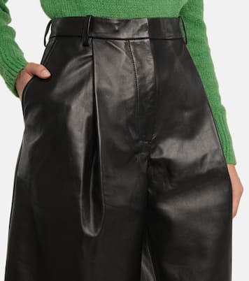 Bermuda in pelle a vita alta | Dries Van Noten