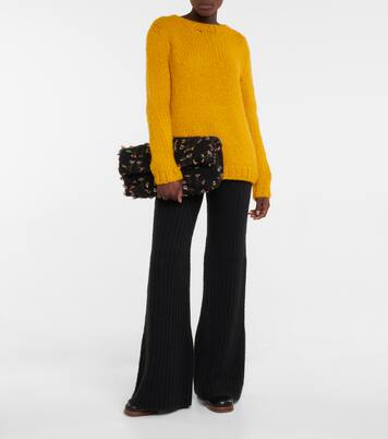 Clutch Phoebe de cachemir con flecos | Gabriela Hearst
