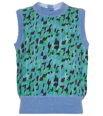 Leopard-print mohair-blend sweater vest | Ferragamo