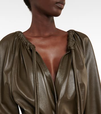 Abito midi in pelle con cintura | Proenza Schouler