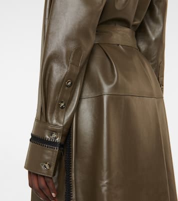 Abito midi in pelle con cintura | Proenza Schouler
