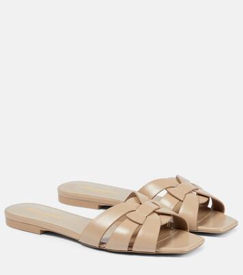 Mules Tribute Nu Pieds 05 en cuir | Saint Laurent