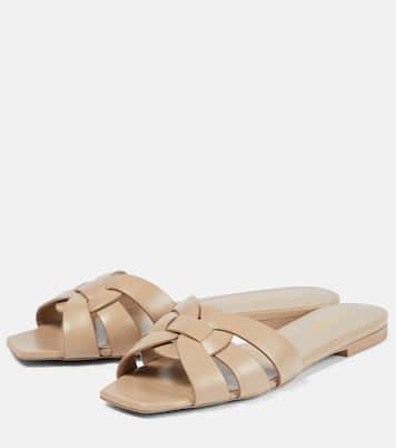 Mules Tribute Nu Pieds 05 en cuir | Saint Laurent