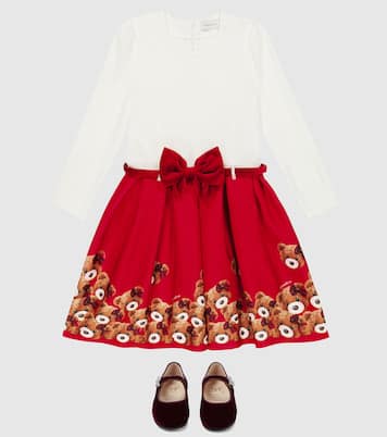 Printed stretch-jersey dress | Monnalisa