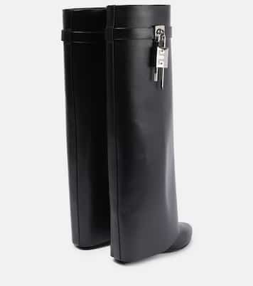 Shark Lock leather knee-high boots | Givenchy