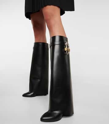 Shark Lock leather knee-high boots | Givenchy