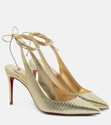 Escarpins Lace Up Kate en cuir embossé | Christian Louboutin