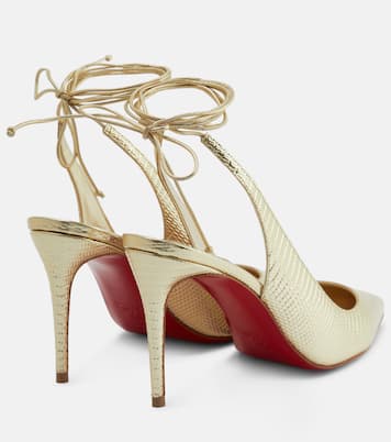 Escarpins Lace Up Kate en cuir embossé | Christian Louboutin