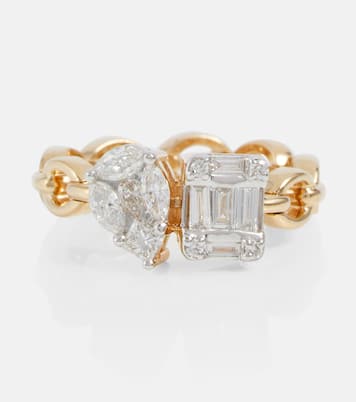 Bague Catena Illusion en or 18 ct et diamants blancs | Nadine Aysoy
