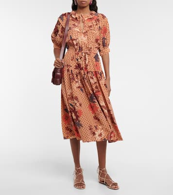 Adette printed silk crêpe de chine midi dress | Ulla Johnson