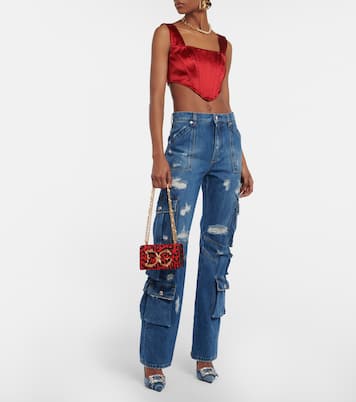 Distressed high-rise straight jeans | Dolce&Gabbana