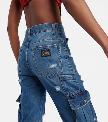 Distressed high-rise straight jeans | Dolce&Gabbana
