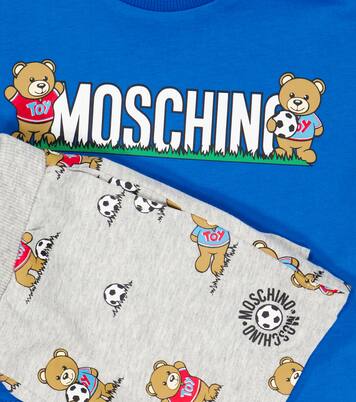 Baby - T-shirt e shorts in cotone con stampa | Moschino Kids