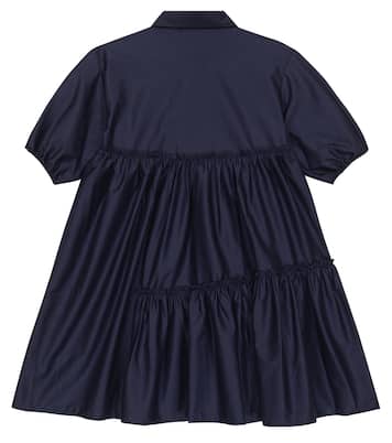 Tiered cotton-sateen shirt dress | Il Gufo