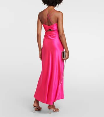 Asymmetric silk satin gown | The Sei