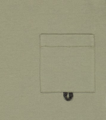 T-shirt en coton à ornements | Brunello Cucinelli Kids