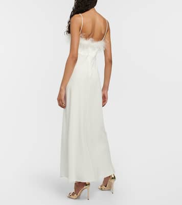 Maxikleid Selene mit Federn | Rixo