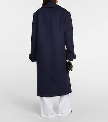 Double-breasted virgin wool coat | Balmain