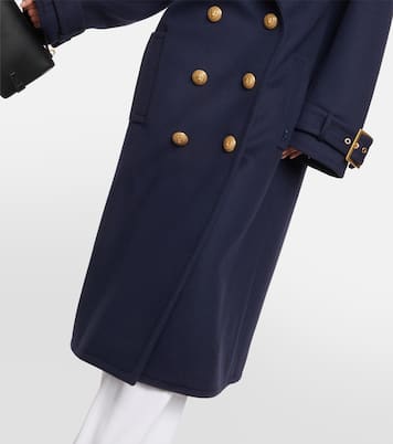 Double-breasted virgin wool coat | Balmain