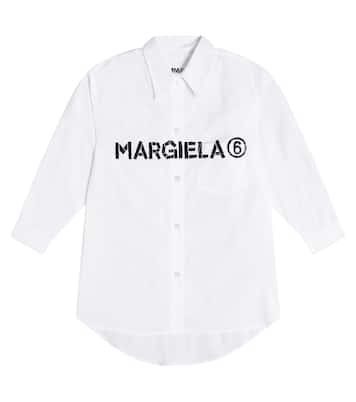 Vestido camisero de algodón con logo | MM6 Maison Margiela Kids