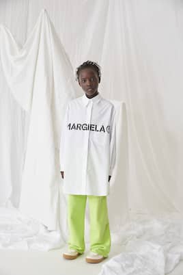 Vestido camisero de algodón con logo | MM6 Maison Margiela Kids