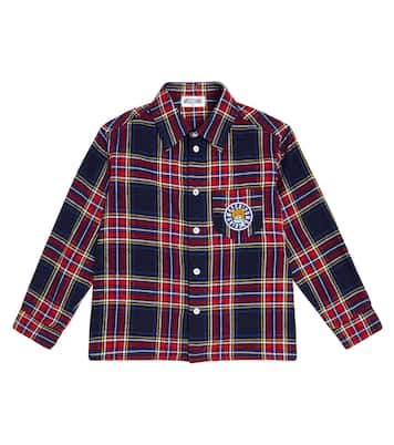 Camisa Teddy Bear de algodón a cuadros | Moschino Kids