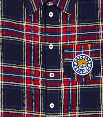 Camisa Teddy Bear de algodón a cuadros | Moschino Kids